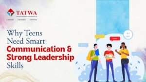 Teens learning smart communication and leadership skills through group discussion and interaction