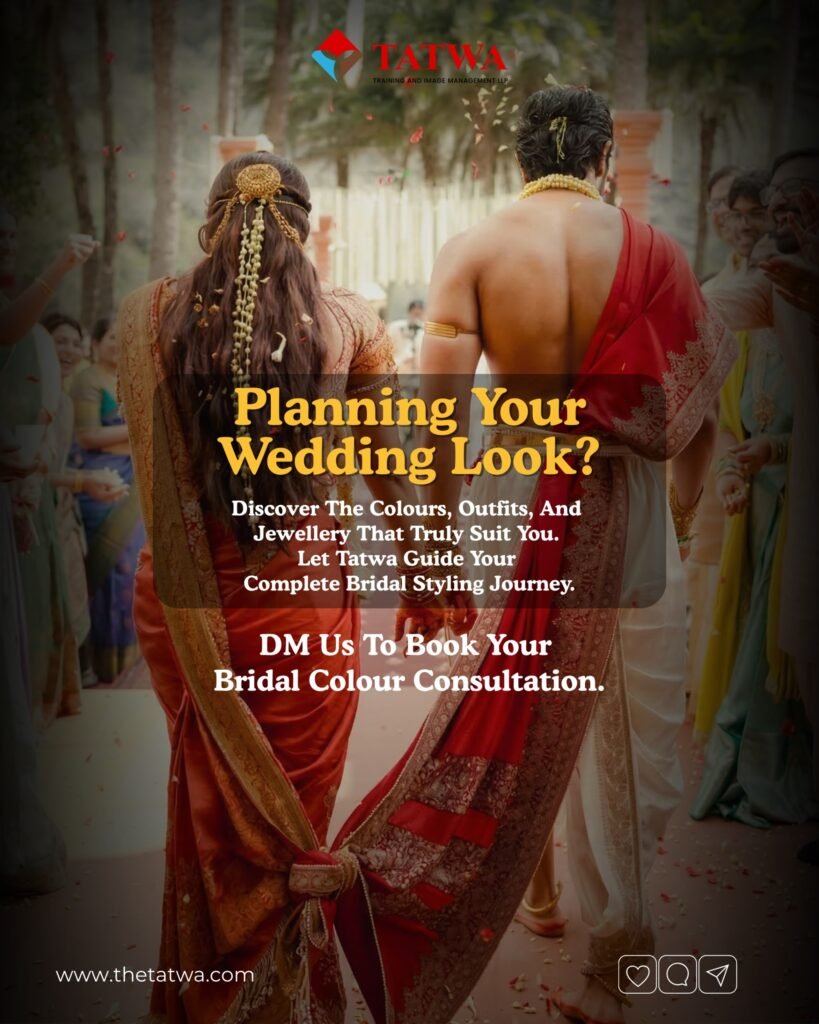 bridal styling consultation in Bengaluru with colour analysis for brides, jewellery styling, and personalised bridal image management