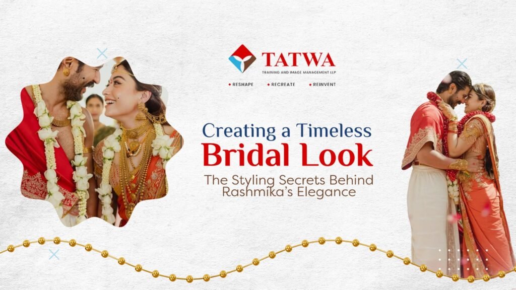Bridal styling inspired look showcased by Tatwa Image Management highlighting personal colour analysis workshop Bengaluru, image consultation in Bangalore, and personality development training.